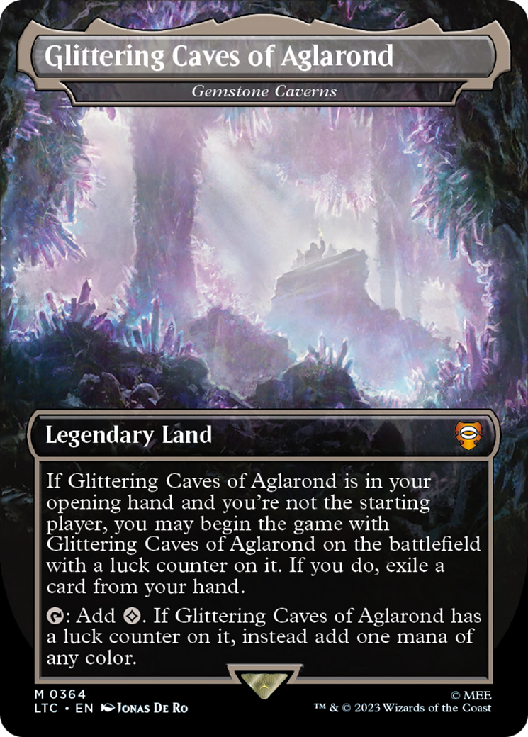 Glittering Caves of Aglarond - Gemstone Caverns (LTC-364) - Tales of Middle-earth Commander / Glittering Caves of Aglarond (Borderless) Foil