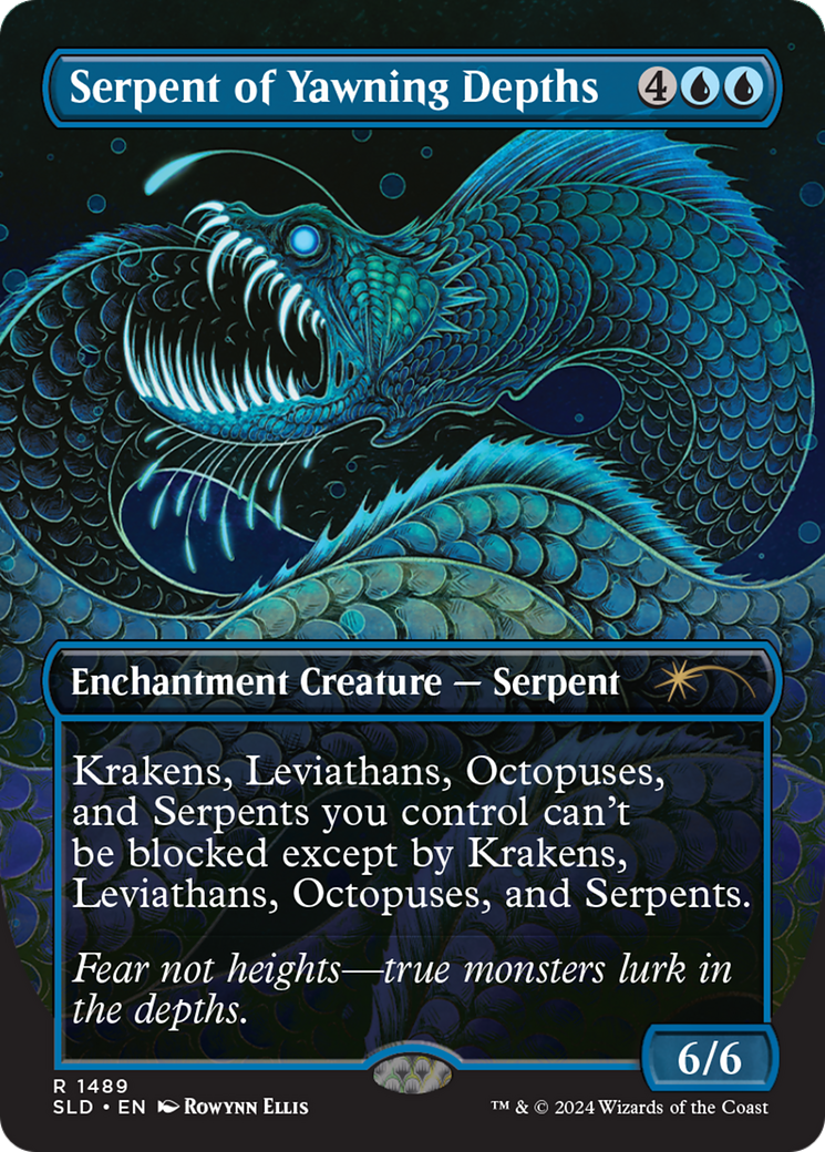 Serpent of Yawning Depths (SLD-1489) - Secret Lair Drop (Borderless)