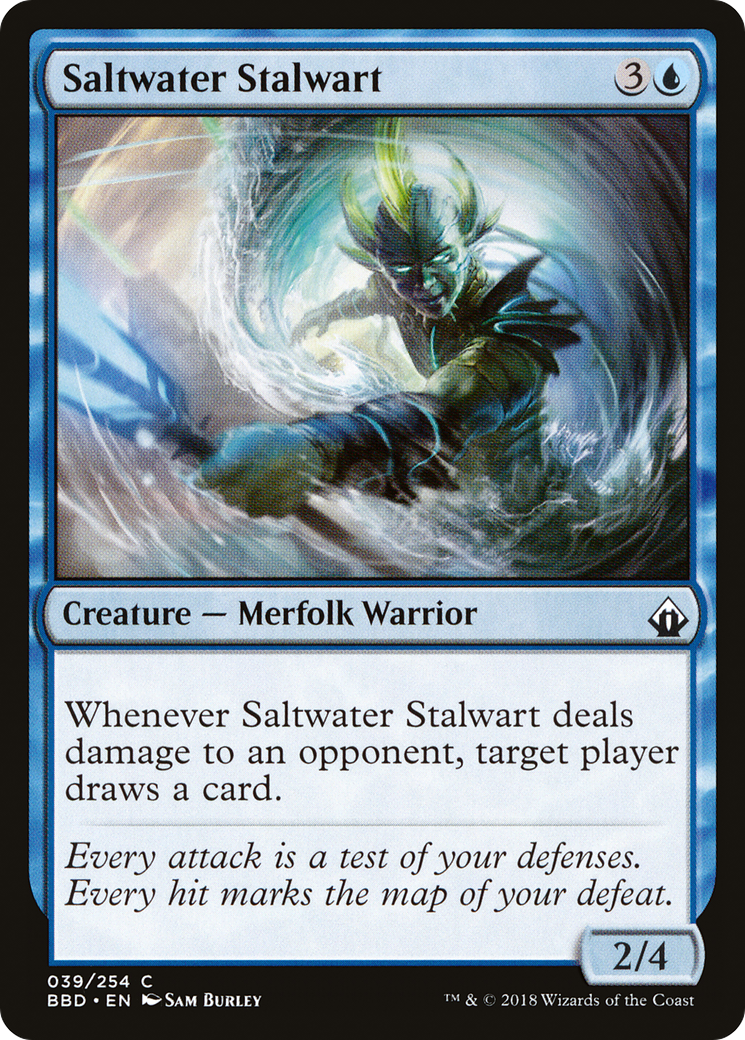 Stalwart d'eau salée (BBD-039) - Battlebond Foil 