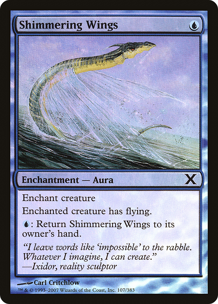 Shimmering Wings (10E-107★) - Tenth Edition Foil
