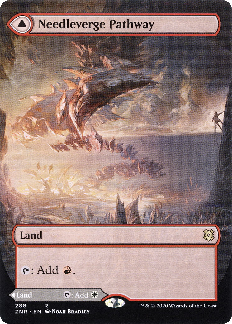 Chemin Needleverge // Chemin Pillarverge (ZNR-288) - Zendikar Rising : (Vitrine) (Sans bordure) Feuille 