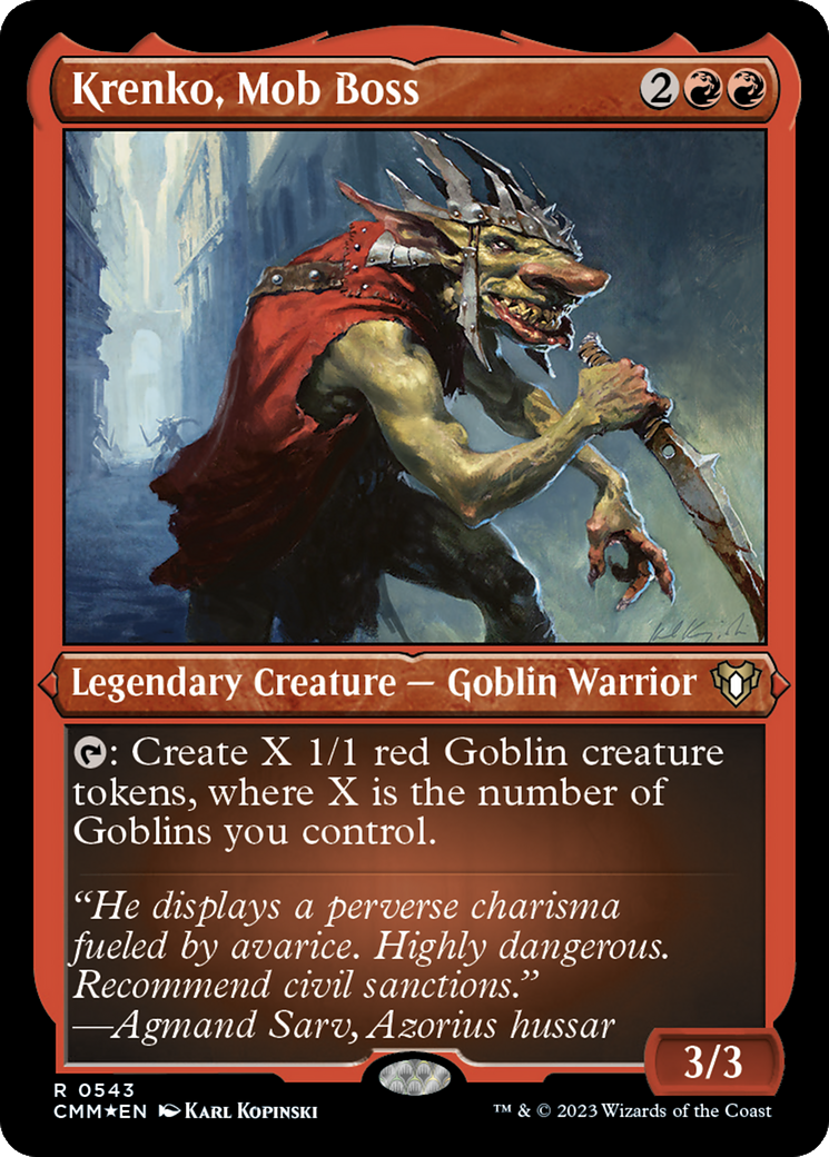 Krenko, chef de la mafia (CMM-543) - Commander Masters Etched Foil 