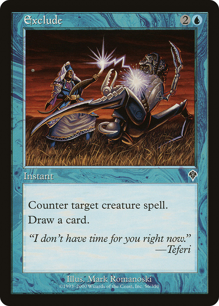 Exclure (INV-056) - Feuille d'invasion 