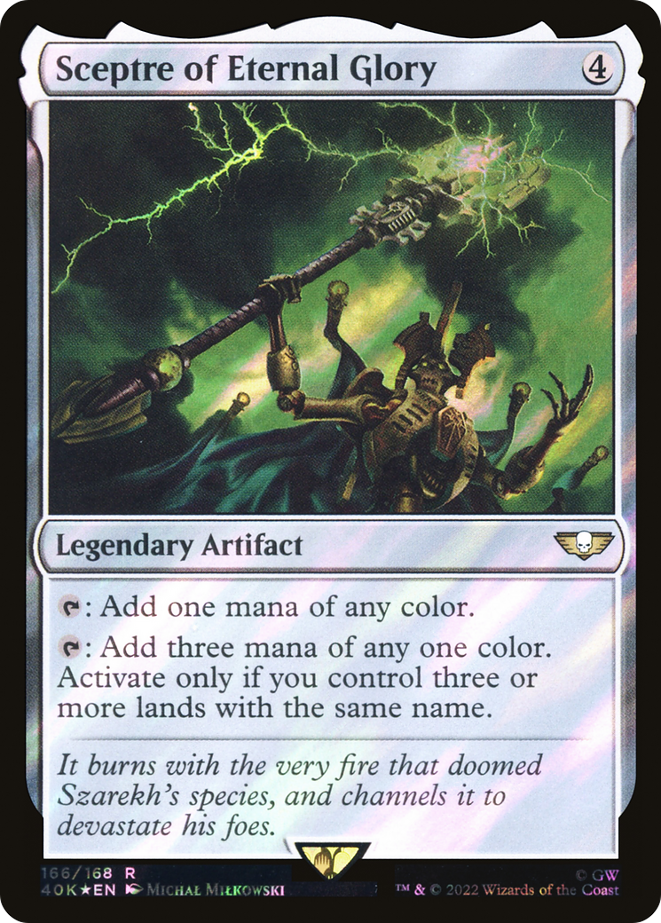 Sceptre of Eternal Glory (Surge Foil) (40K-166★) - Warhammer 40,000 Commander Foil