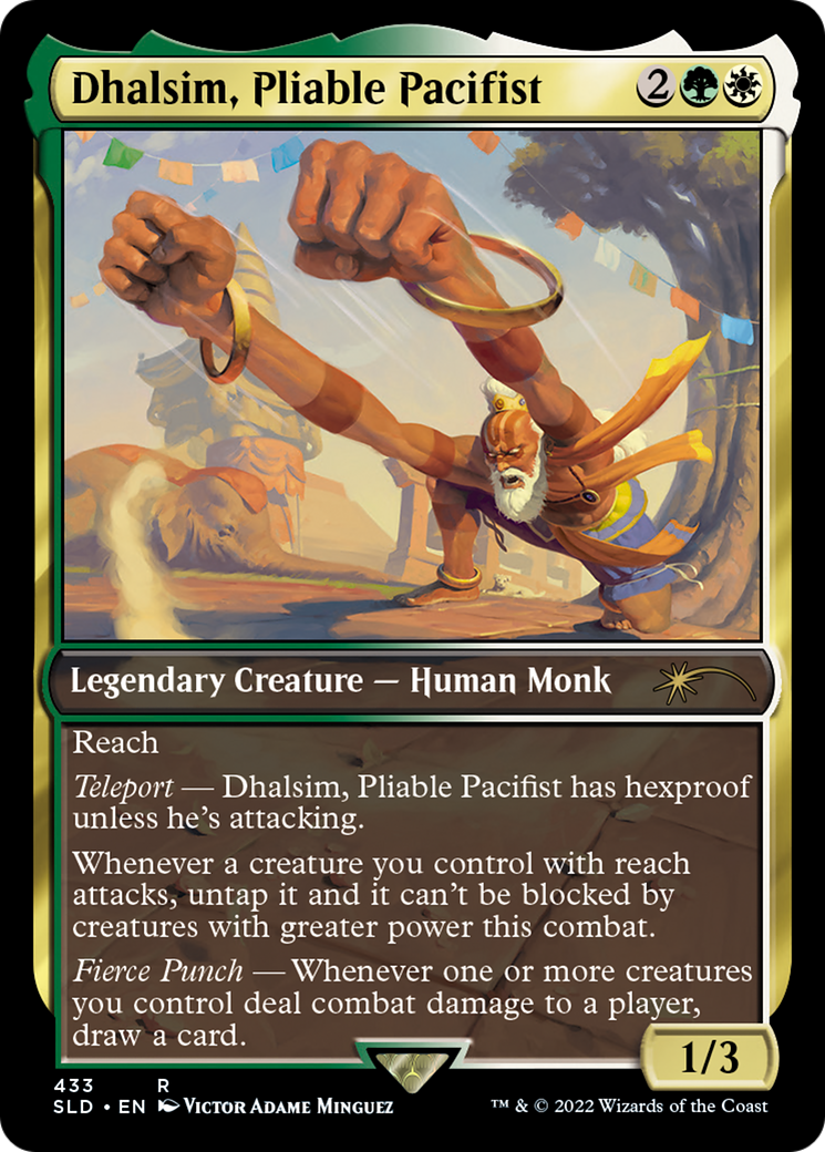 Dhalsim, Pliable Pacifist (SLD-433) - Secret Lair Drop / Dhalsim, Pliable Pacifist Foil