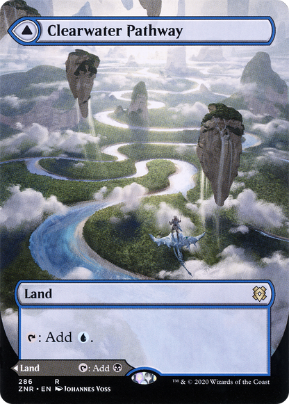 Sentier Clearwater // Sentier Murkwater (ZNR-286) - Zendikar Rising : (Vitrine) (Sans bordure) Feuille 