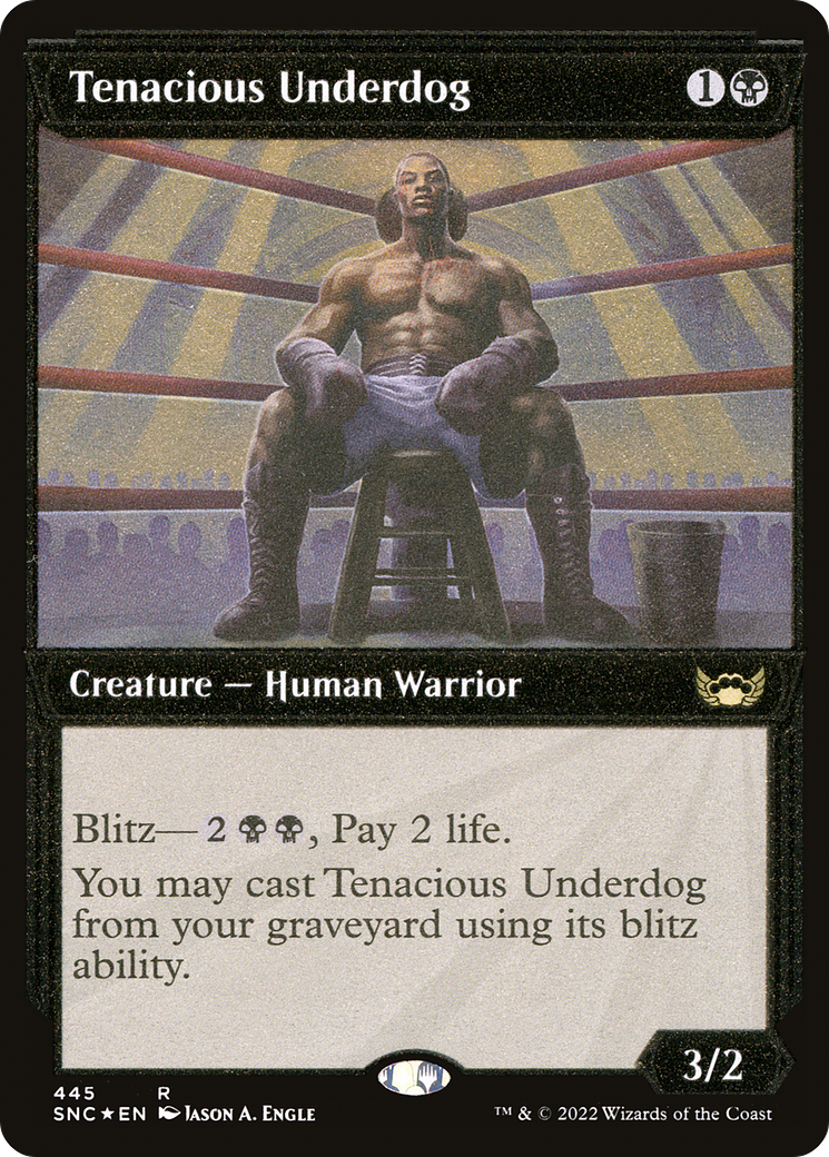 Tenacious Underdog (Showcase) (Foil Etched) (SNC-445) - Streets of New Capenna: (Showcase) Foil