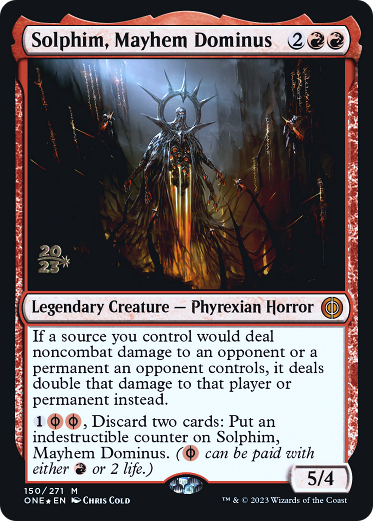 Solphim, Mayhem Dominus (PRE-150S) - Phyrexia: All Will Be One Promos Foil