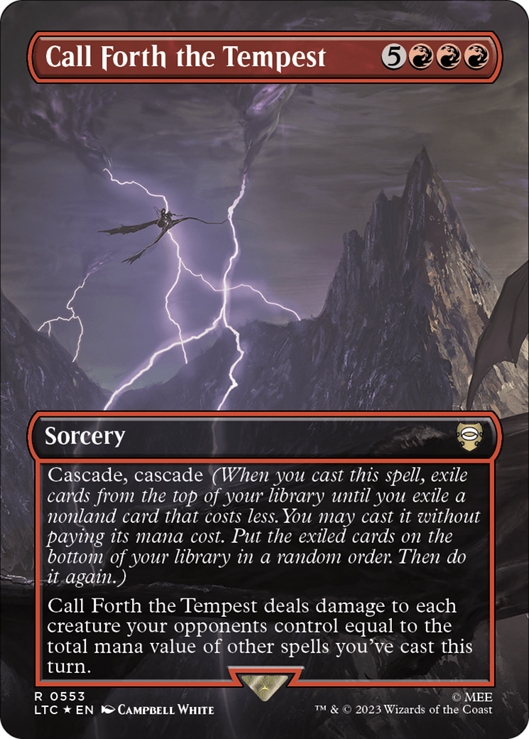 Call Forth the Tempest (Borderless) (Surge Foil) (LTC-553) - Tales of Middle-earth Commander (Borderless) Foil