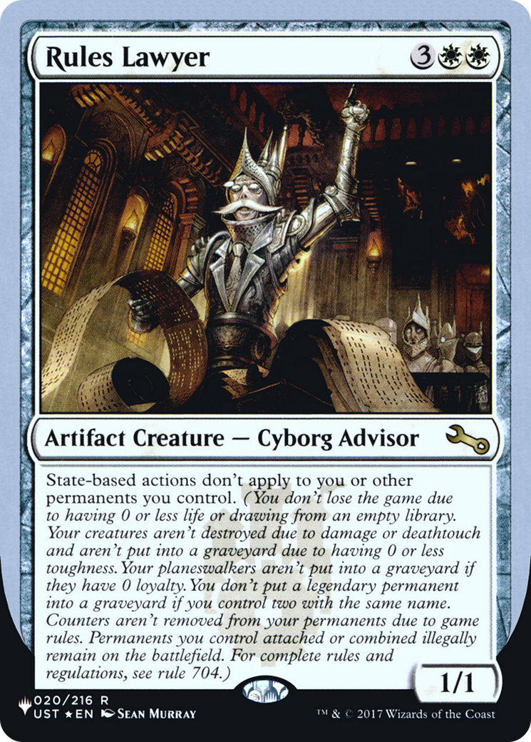Rules Lawyer (LIST-007) - The List (Unfinity Foil Edition) Foil