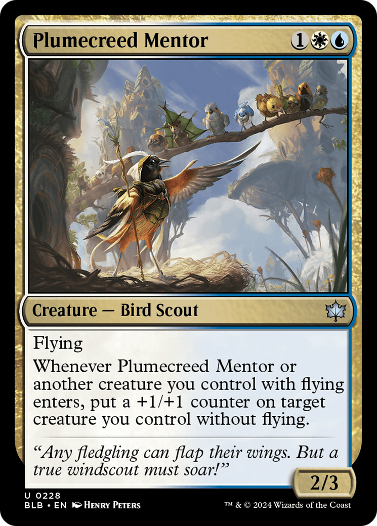 Mentor Plumecreed (BLB-228) - Bloomburrow Foil 