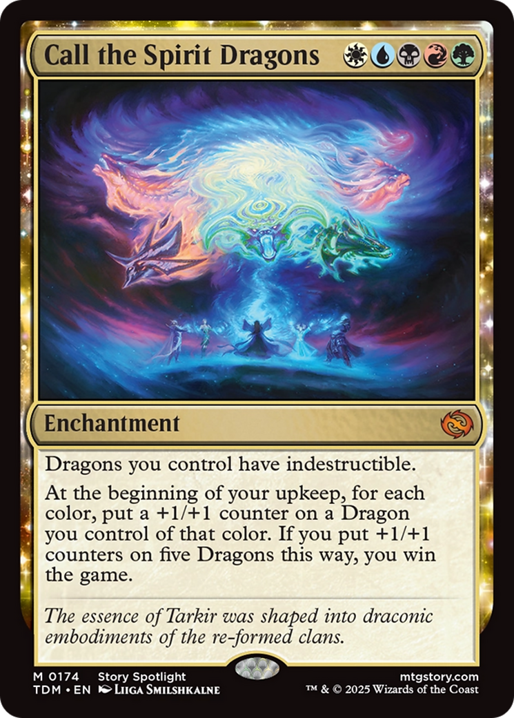 Appelez les Dragons Spirituels (TDM-174) - Tarkir : Dragonstorm Foil 