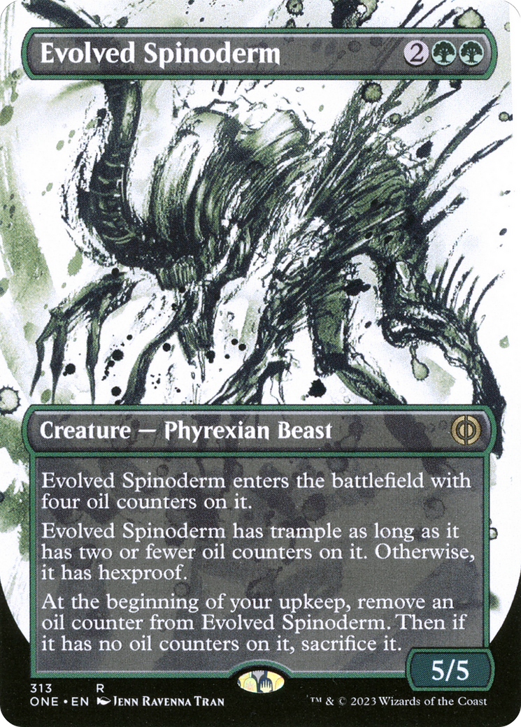 Evolved Spinoderm (Showcase) (ONE-313) - Phyrexia: All Will Be One: (Showcase) (Borderless) Foil