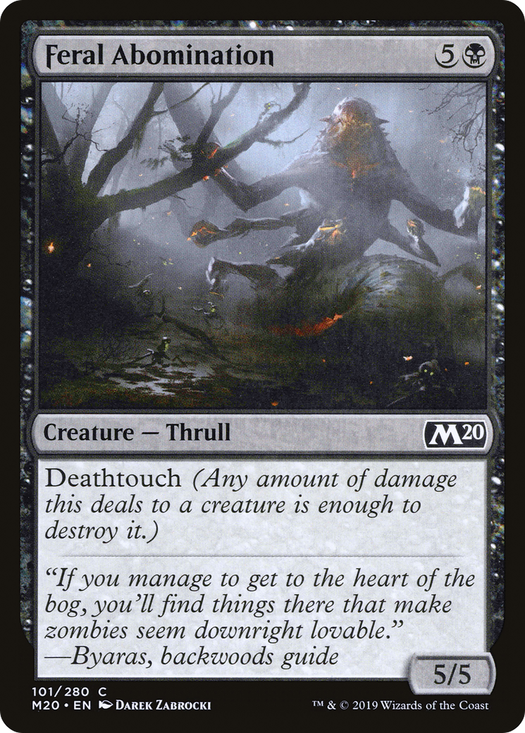 Feral Abomination (M20-101) - Core Set 2020 Foil