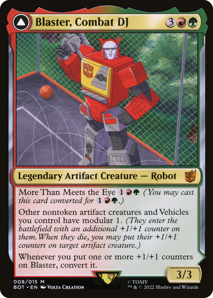 Blaster, Combat DJ // Blaster, Morale Booster (BOT-008) - Transformers : (convertdfc) Foil 