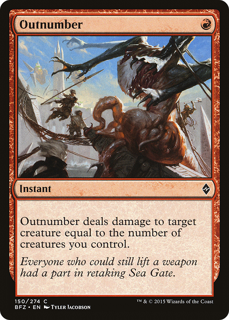 Outnumber (BFZ-150) - Feuille de bataille pour Zendikar