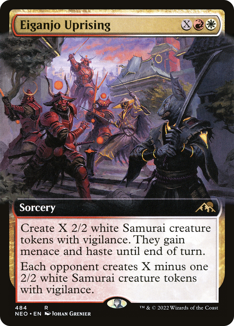 Eiganjo Uprising (Extended Art) (NEO-484) - Kamigawa: Neon Dynasty: (Extended Art) Foil