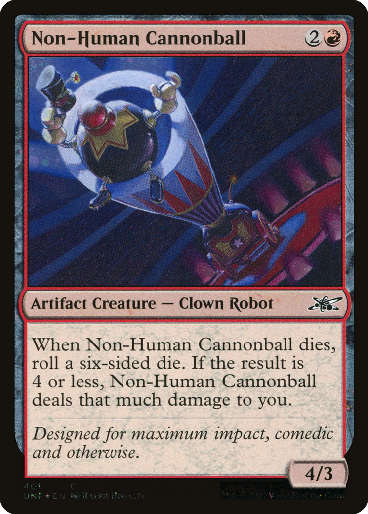 Non-Human Cannonball (Galaxy Foil) (UNF-401) - Unfinity Foil