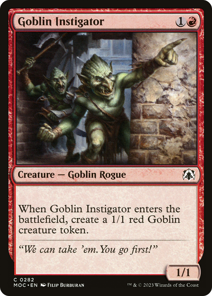 Goblin Instigator (MOC-282) - March of the Machine Commander