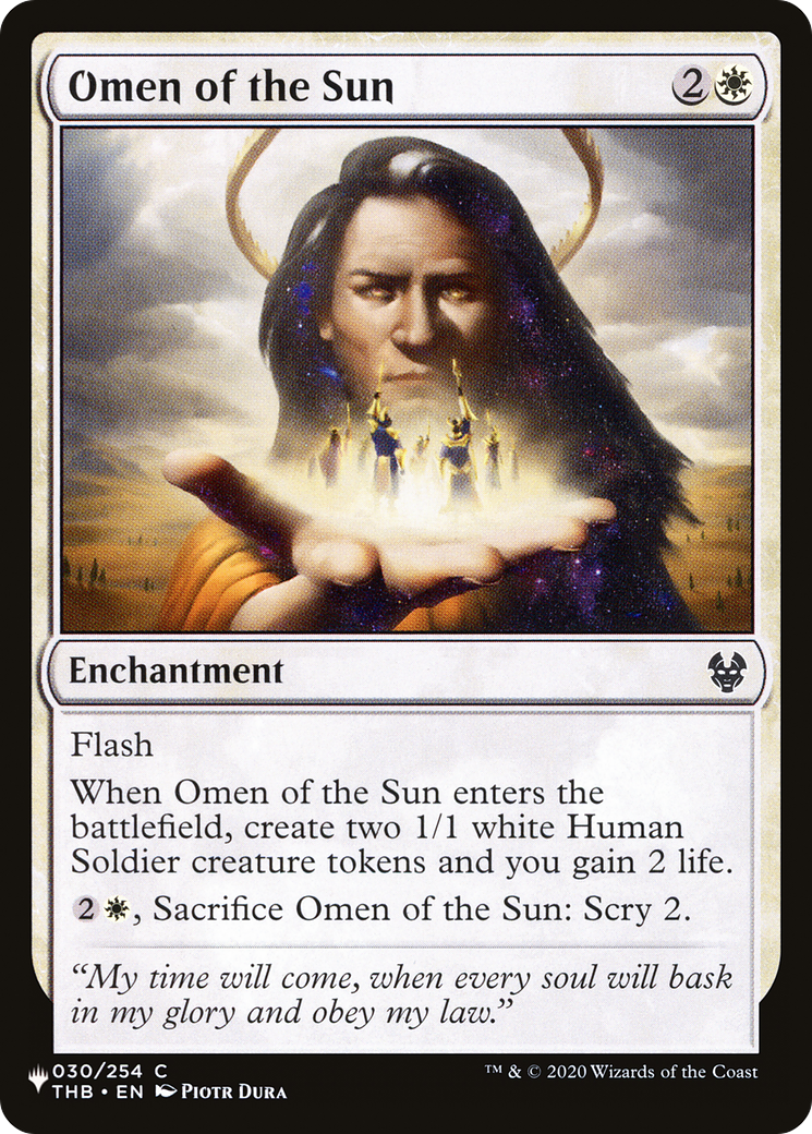 Omen of the Sun (LIST-THB-30) - The List