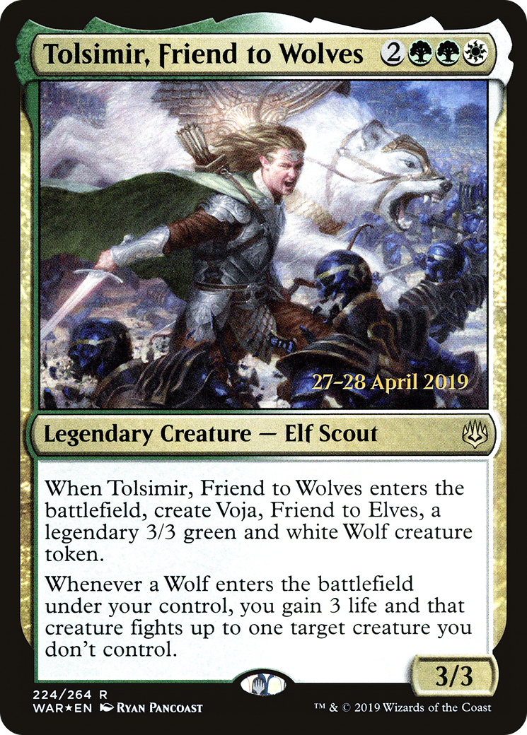 Tolsimir, Friend to Wolves (PRE-224S) - War of the Spark Promos Foil