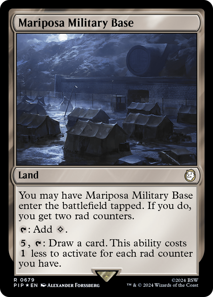 Mariposa Military Base (Surge Foil) (PIP-679) - Fallout Foil