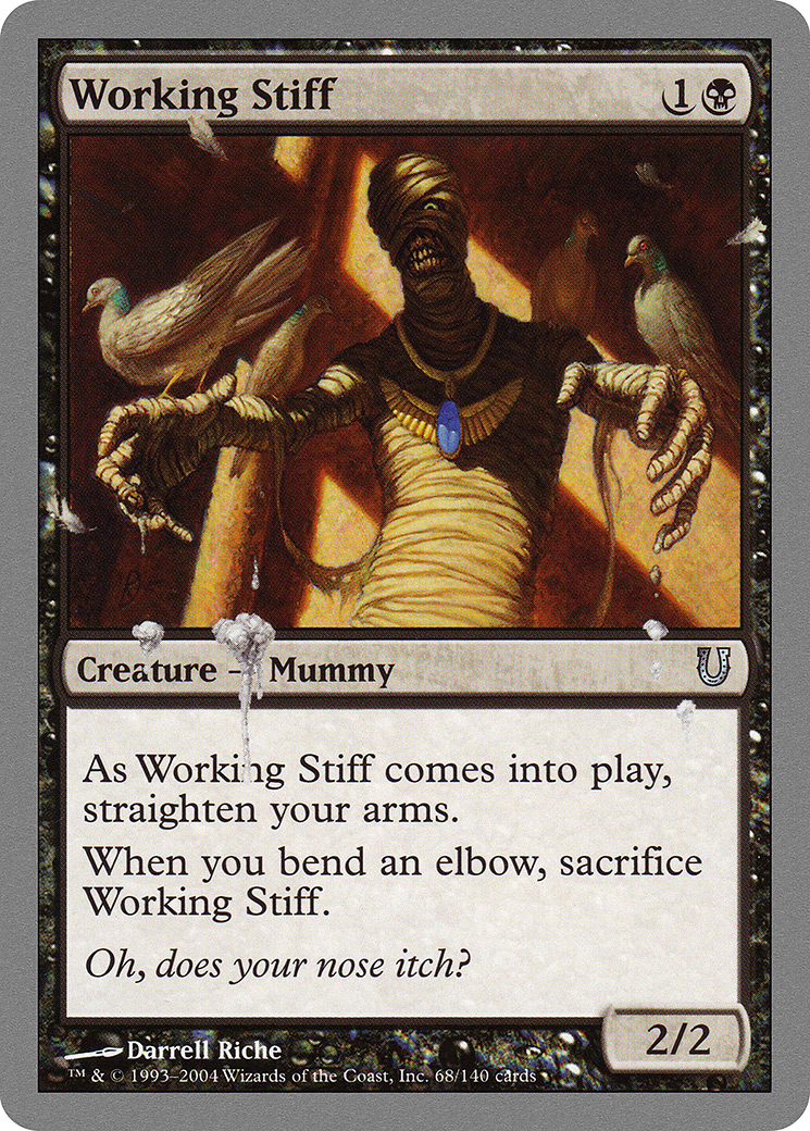 Working Stiff (UNH-068) - Feuille non articulée 