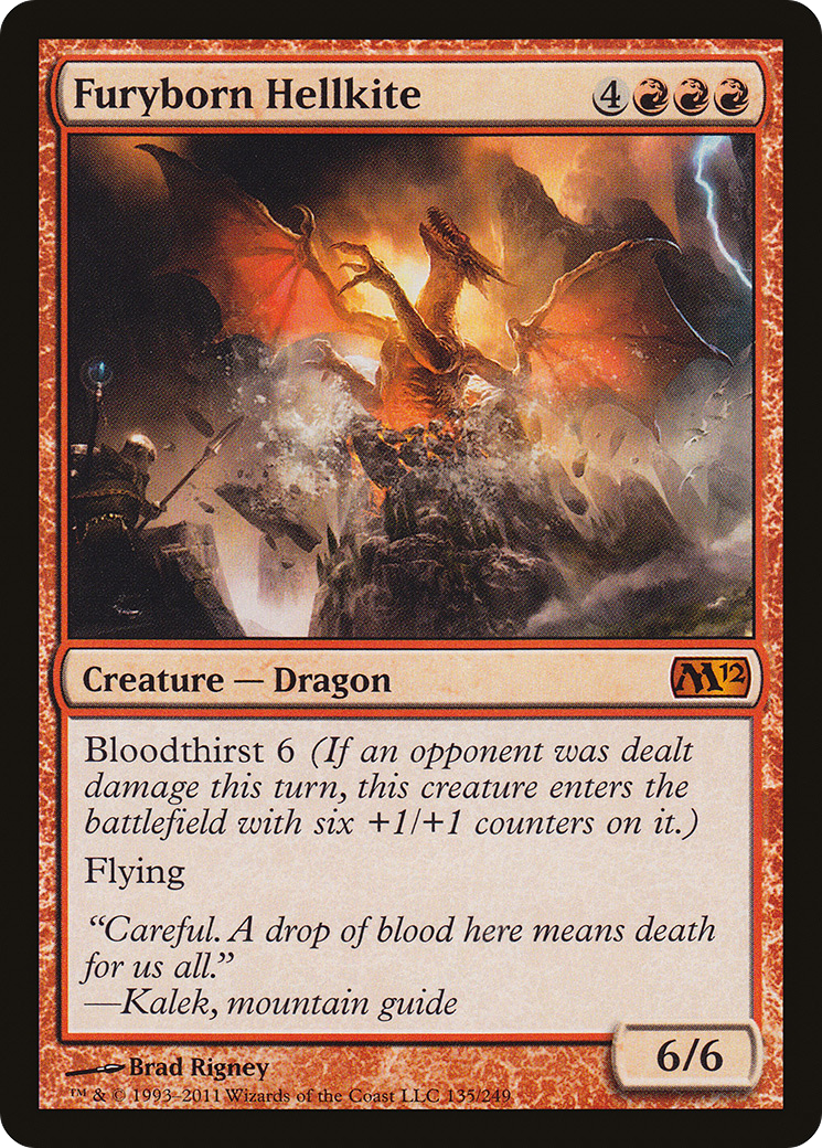 Furyborn Hellkite (M12-135) - Magic 2012 Foil 