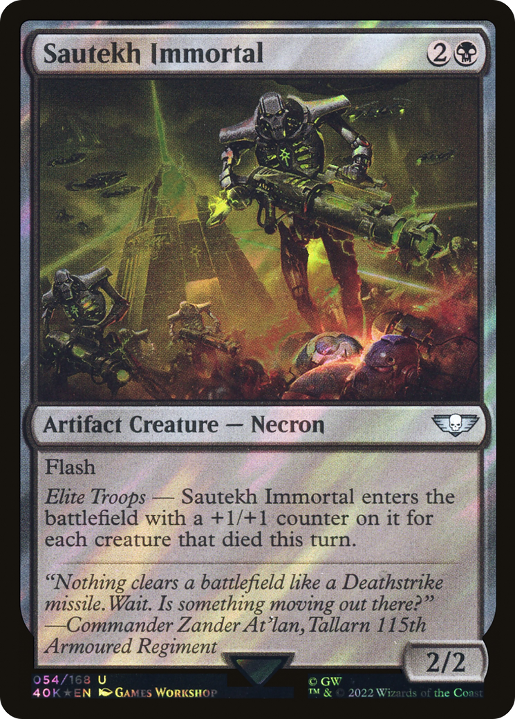 Sautekh Immortal (Surge Foil) (40K-54★) - Warhammer 40,000 Commander Foil