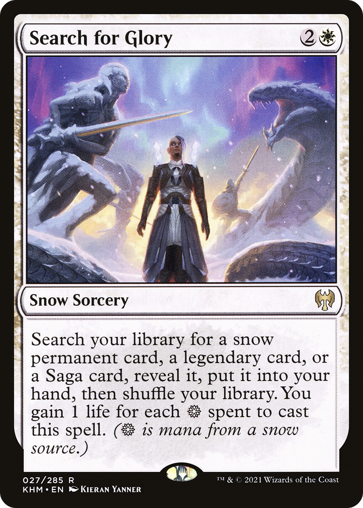 À la recherche de la gloire (KHM-027) - Kaldheim : (neige) Foil 