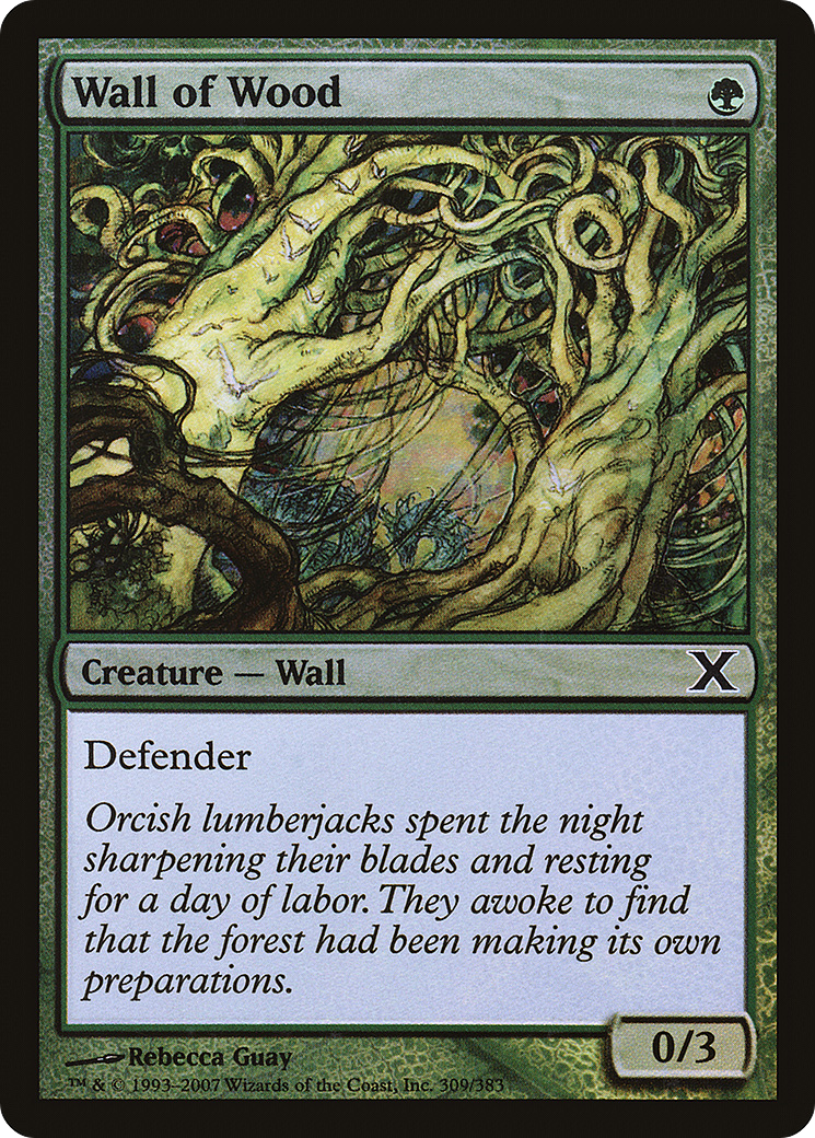 Wall of Wood (10E-309★) - Tenth Edition Foil