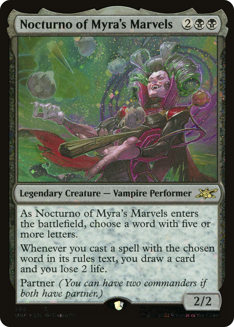 Nocturno of Myra's Marvels (Galaxy Foil) (UNF-368) - Unfinity Foil