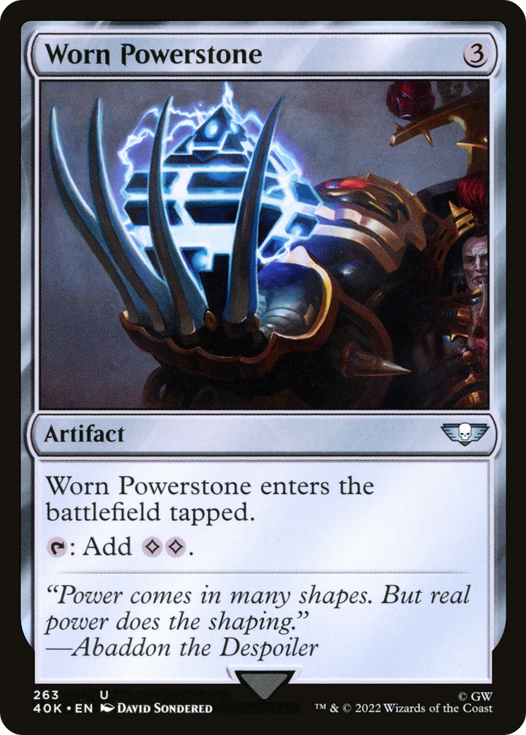 Pierre de pouvoir usée (40K-263) - Commandant Warhammer 40,000