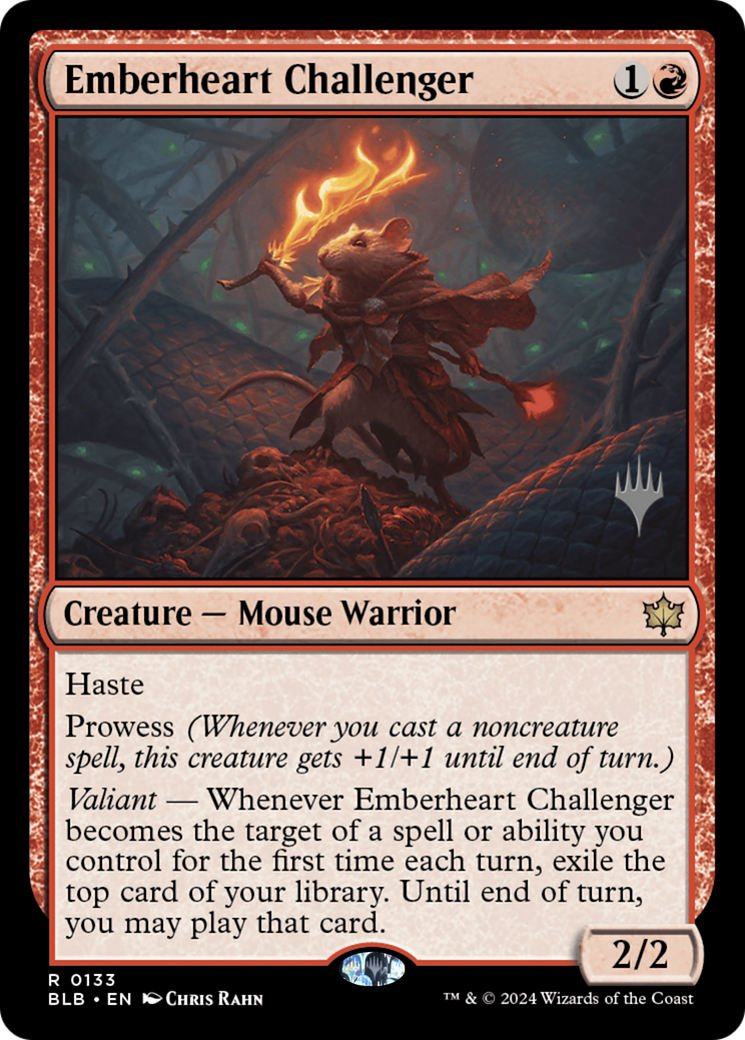 Emberheart Challenger (PPBLB-133) - Bloomburrow Promos
