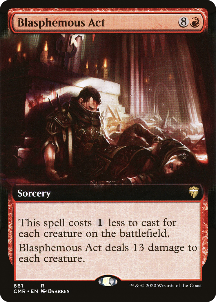 Blasphemous Act (Extended Art) (CMR-661) - Commander Legends: (Extended Art) Foil