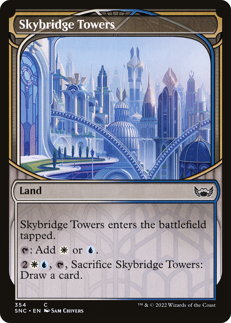 Skybridge Towers (Showcase) (SNC-354) - Streets of New Capenna: (Showcase) Foil