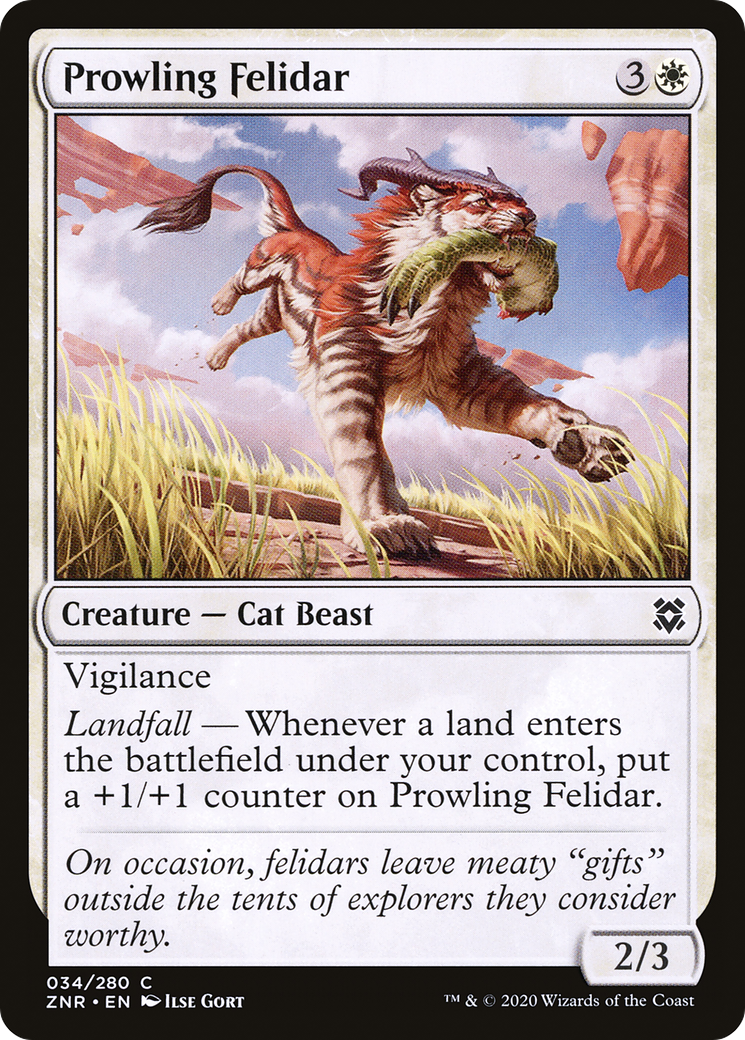 Prowling Felidar (ZNR-034) - Zendikar Rising Foil