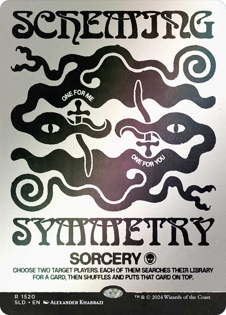 Scheming Symmetry (Rainbow Foil) (SLD-1520★) - Secret Lair Drop (Borderless) Foil