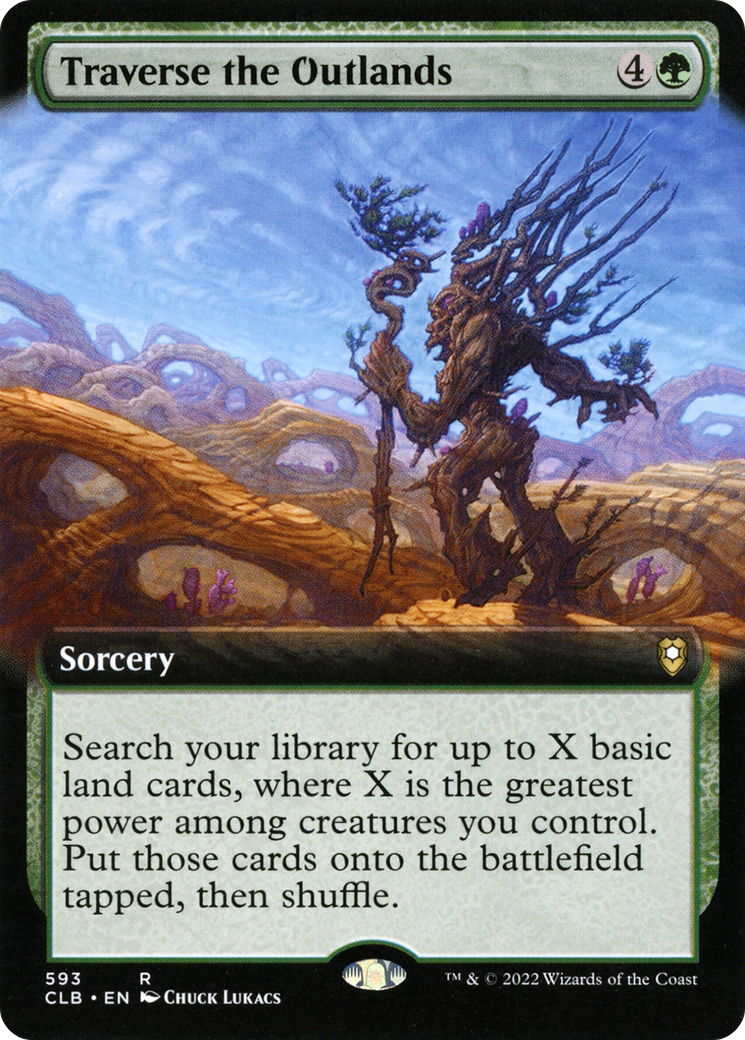 Traverse the Outlands (Extended Art) (CLB-593) - Commander Legends: Battle for Baldur's Gate: (Extended Art) Foil
