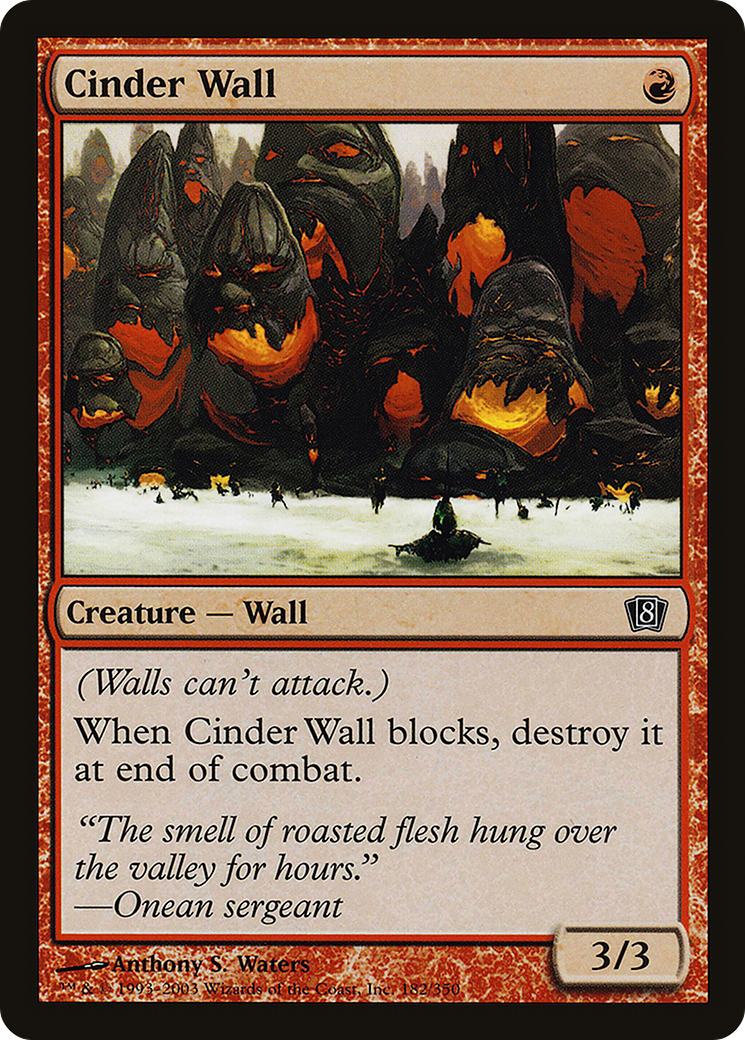 Cinder Wall (8ED-182★) - Eighth Edition Foil
