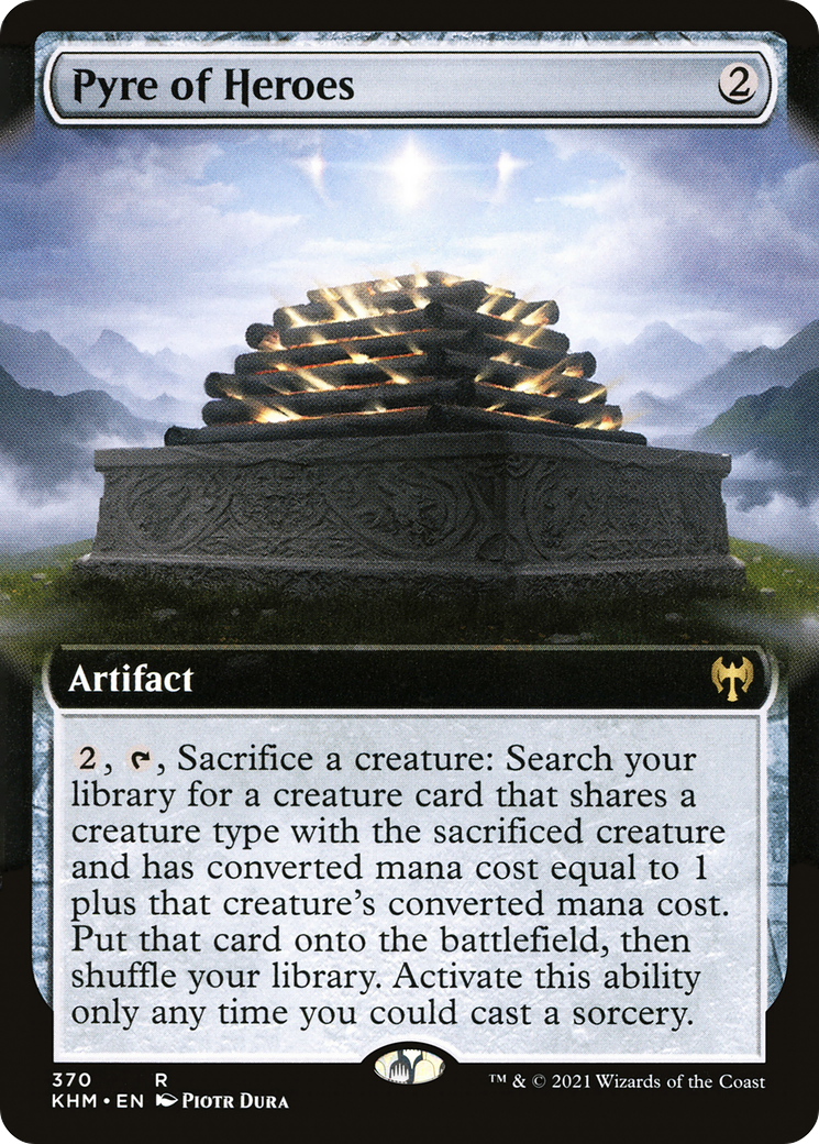 Bûcher des Héros (KHM-370) - Kaldheim : (Extended Art) Foil