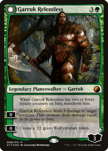 Garruk Implacable // Garruk, le Maudit du Voile (V17-009) - From the Vault : Transformation : (Transformation Double Face) Foil 