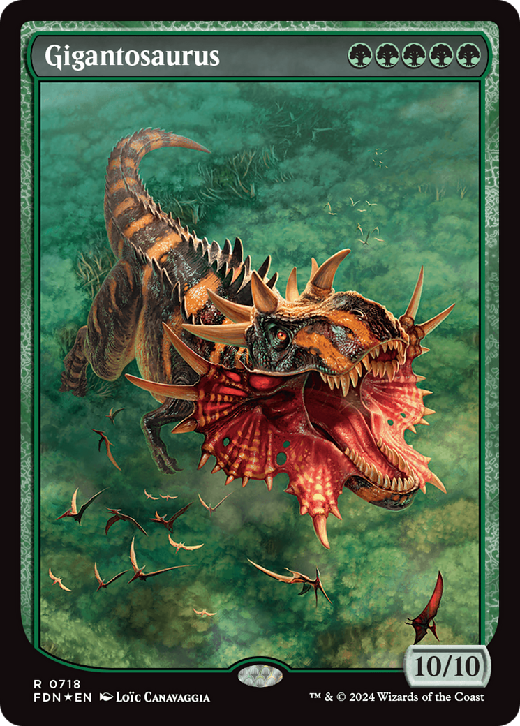 Gigantosaurus (FDN-718) - Fondations : (Art complet, sans texte) Feuille 