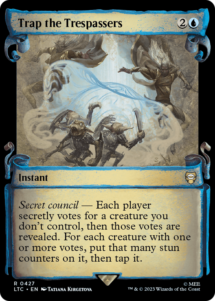 Trap the Trespassers (Showcase Scrolls) (LTC-427) - Tales of Middle-earth Commander: (Showcase) Foil