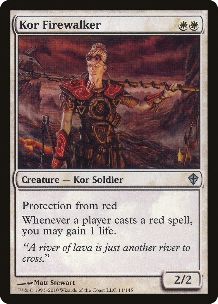 Kor Firewalker (WWK-011) - Worldwake Foil 