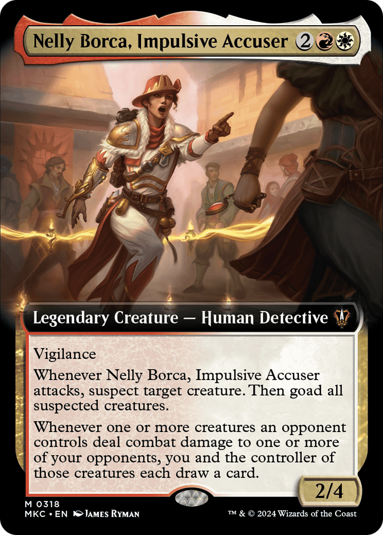Nelly Borca, Impulsive Accuser (Extended Art) (MKC-318) - Murders at Karlov Manor Commander: (Extended Art) Foil