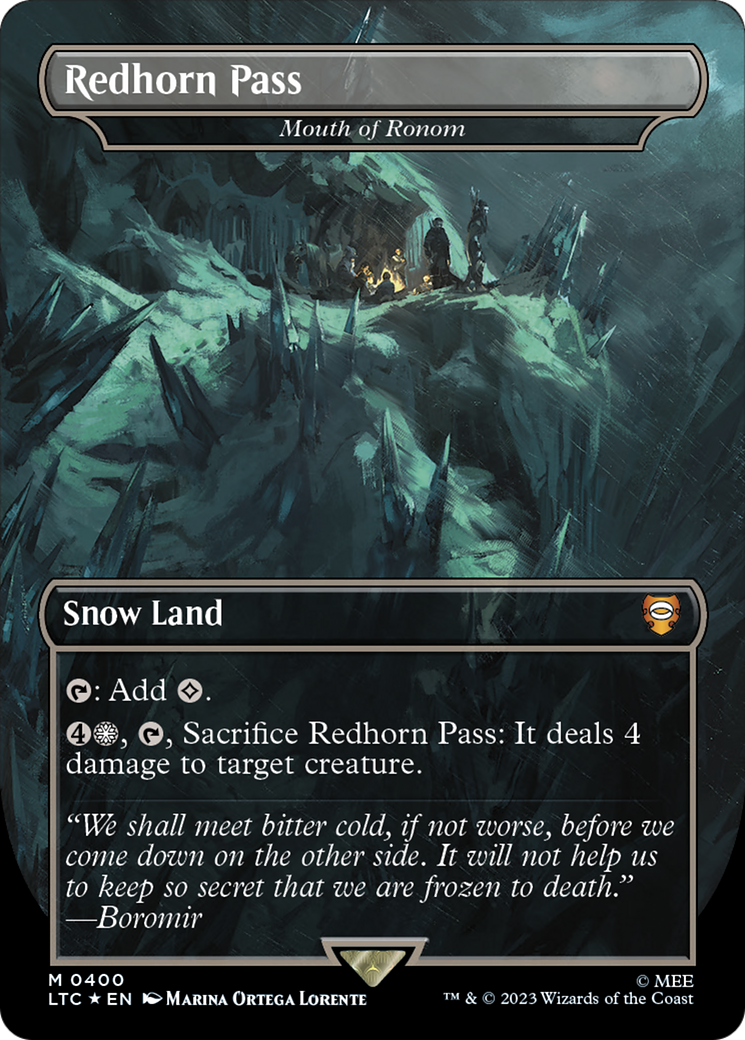 Redhorn Pass - Mouth of Ronom (Surge Foil) (LTC-400) - Tales of Middle-earth Commander / Redhorn Pass (Borderless) Foil