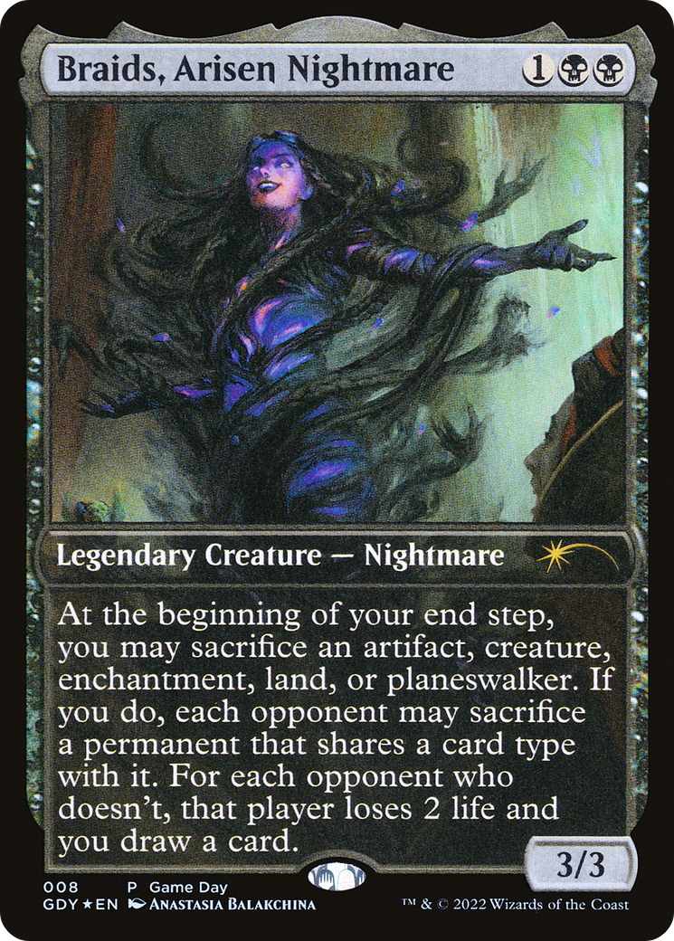 Braids, Arisen Nightmare (GAME-008) - Game Day Promos Foil