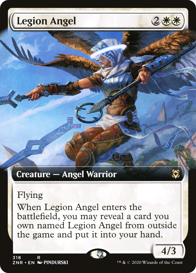 Legion Angel (Extended Art) (ZNR-318) - Zendikar Rising: (Extended Art) Foil