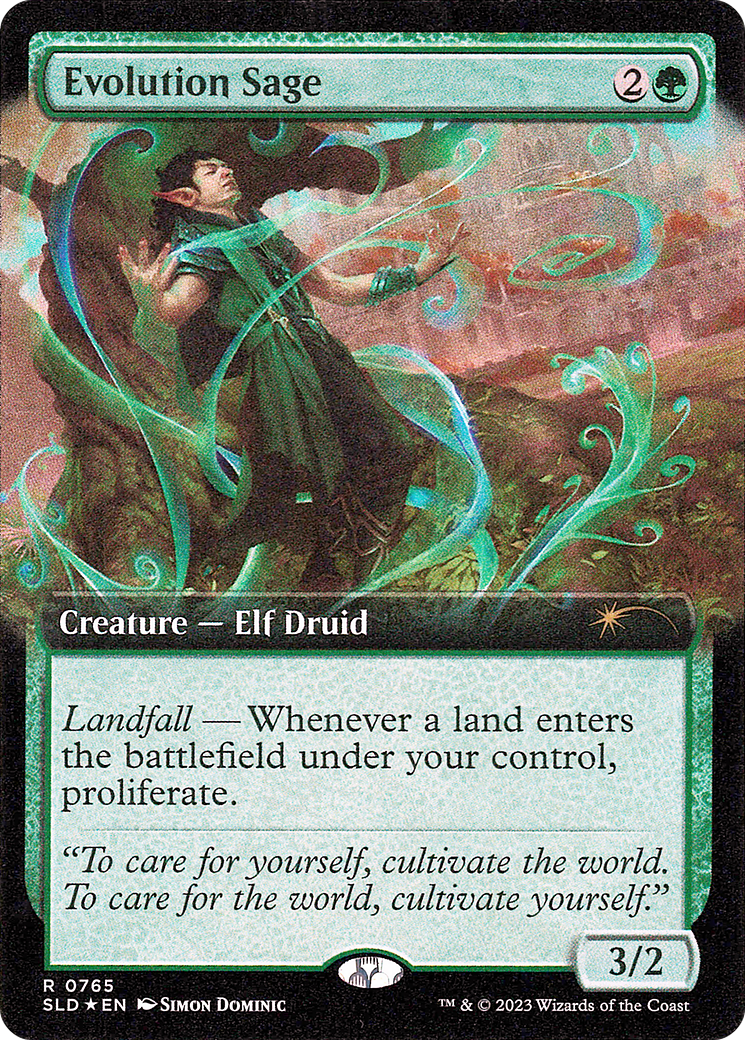 Evolution Sage (Extended Art) (SLD-765) - Secret Lair Drop: (Extended Art) Foil